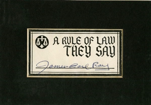 James Earl Ray - Signed & Matted Cut